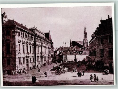 Wien Österreichhilfe Wien - Bild 3 - Gemälde von Canaletto - Lobkowitzplatz im Mittelalter