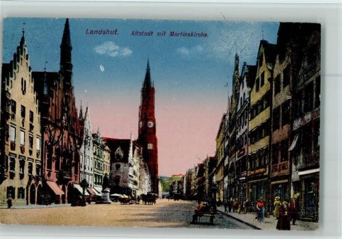 Landshut Altstadt mit Martinskirche