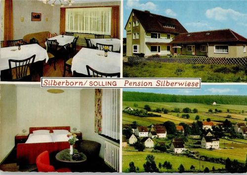 Silberborn Pension Silberwiese Innenaufnahmen Gastraum Doppelzimmer Ortsansicht 4-Bildaufnahme