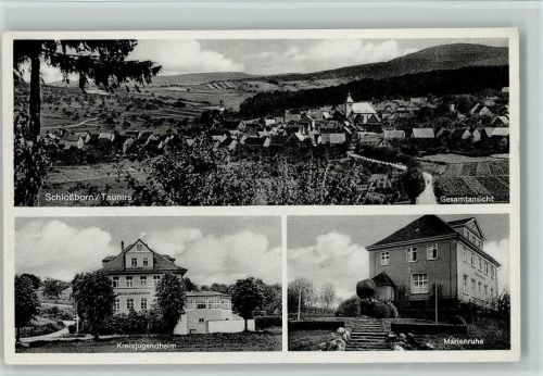 Schloßborn Gesamtansicht Kreisjugendheim Marienruhe 3-Bildaufnahme
