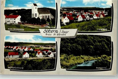 Sötern Kath. Kirchpartie Panorama Am Frohnenberg Bachpartie 4-Bildaufnahme