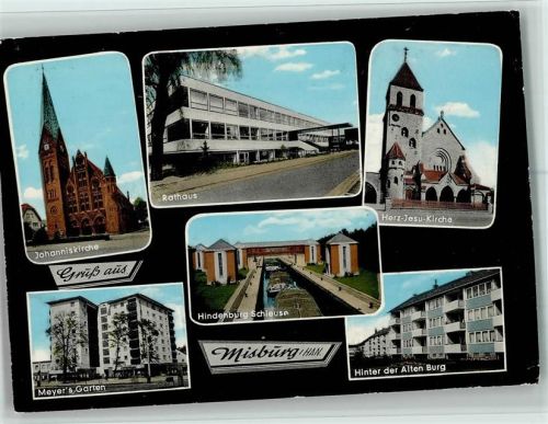 Misburg Johanniskirche Rathaus Herz-Jesu-Kirche Meyer's Garten Hindenburg Schleuse Hinter der Alten Burg Mehrfachaufnahme