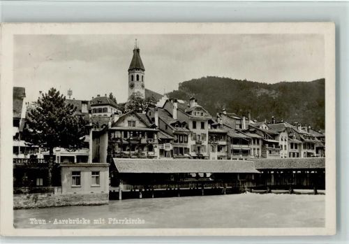 Thun Aarebrücke mit Pfarrkirche