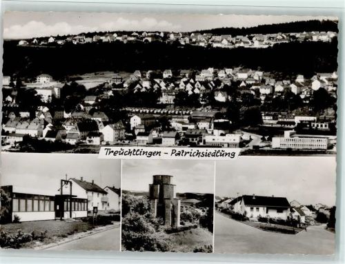 Treuchtlingen Gesamtansicht Patrichsiedlung Gemeindehaus Kriegerdenkmal Patrichsiedlungsmotiv 4-Bildaufnahme