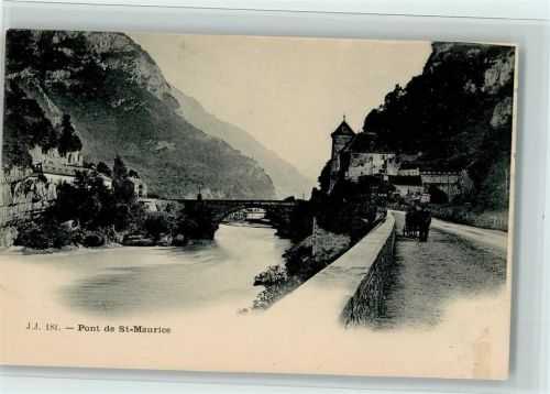 St-Maurice Pont de St-Maurice Pferdewagen