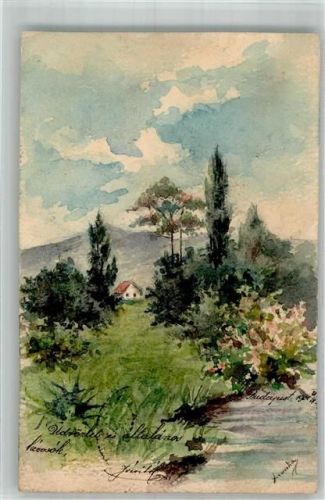 1901 Landschaft signiert
