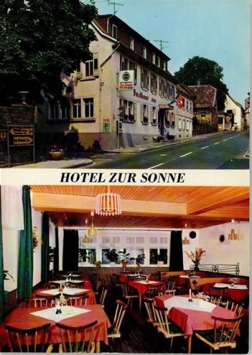 67098 W6706 Wachenheim an der Weinstraße - Hotel Restaurant Zur Sonne Innenaufnahme Gastraum 2-Bildaufnahme