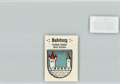 Radeburg Vignette Wappen Kaffee Hag ca 1920-1940