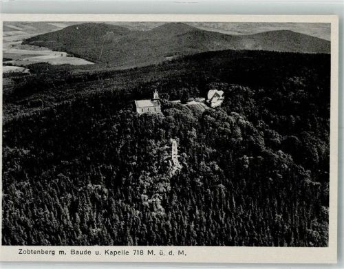 Zobten am Berge 1942 Fliegeraufnahme Baude und Kapelle Zobtenberg