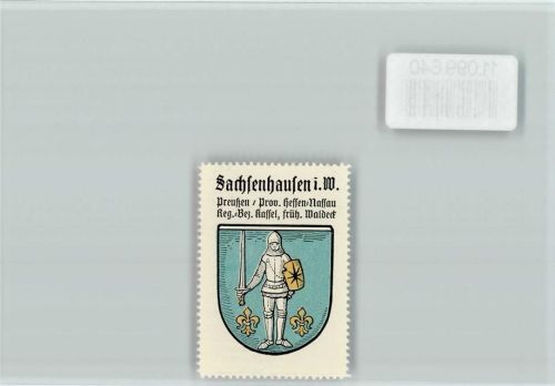 Sachsenhausen Vignette Wappen Kaffee Hag ca 1920-1940