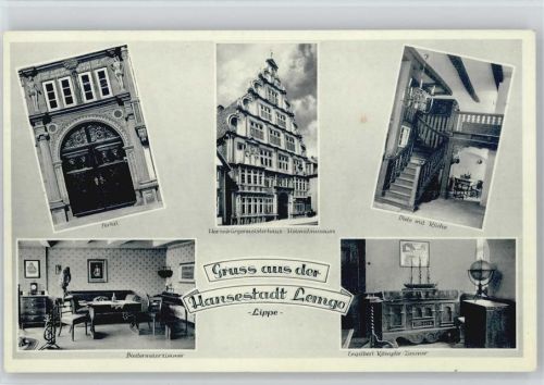 Lemgo Portal Hexenbürgermeisterhaus Heimatmuseum Biedermeierzimmer Engelbert-Kämpfer-Zimmer Diele ex Sammlung Busse