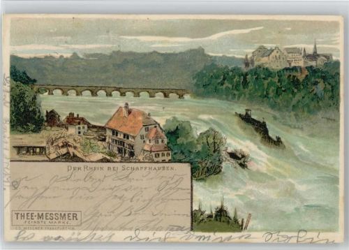 Thee Messmer - Litho - Der Rhein bei Schaffhausen - ca 1900 AK