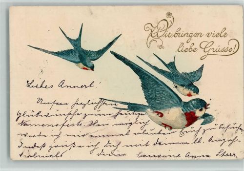 1904 Wir bringen viele liebe Grüße AK