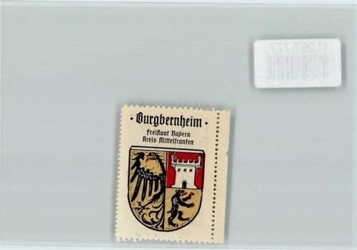 Burgbernheim Vignette Wappen Kaffee Hag ca 1920-1940
