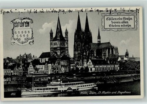 Köln Stadt Dom St. Martin Stapelhaus