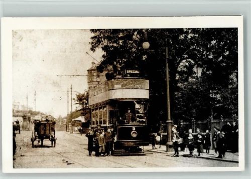 Doppeldecker Straßenbahn Foto keine AK ca 1915 AK