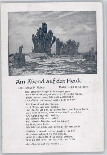Franke Nr. 27 AK am Abend auf der Heide
