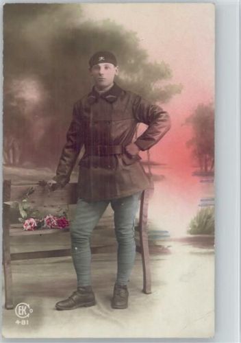 Soldat aus Frankreich, Foto AK WK I