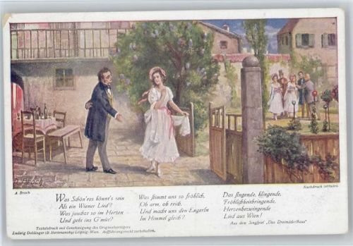 1917 Bunte Reihe Nr. 74 - Das Dreimädelhaus - sign Broch