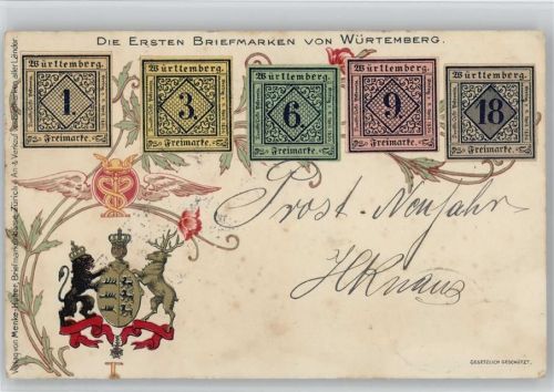 Württemberg - Wappen - 1901 AK