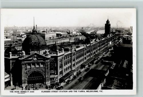 Flinders Street Station and the Yarra Bahnhof The Rose Series P.1666