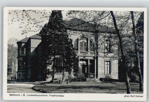 Karlsruhe Landesfrauenklinik Friedrichsbau 1941 Foto AK