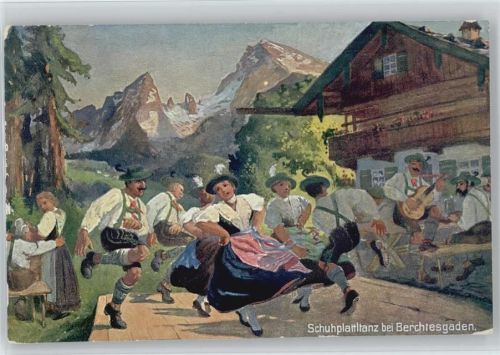 1908 Schuhplattler bei Berchtesgaden