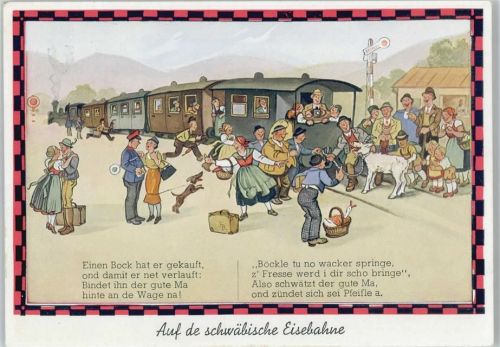 Serie Nr. 160 Nr. 3 - Schwäbische Eisenbahn Böttcher, H. Künstlerkarte