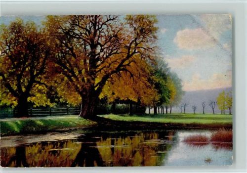Serie 2607 sign Müller-Landeck "Herbstgold" Landschaft