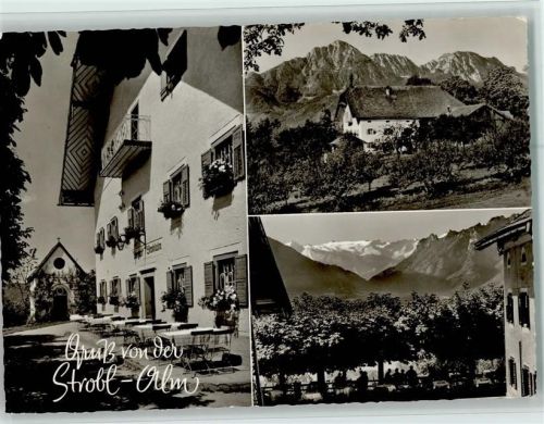 Anger Strobl-Alm am Högl mit Staufengebirge mit Übergossene Alm und Lattengebirge