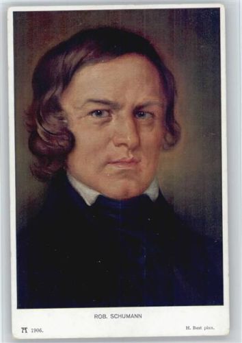 Robert Schumann - sign H. Best - color AK Ackermann Verlag Serie 160