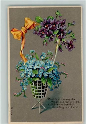 Blumenständer und Gedicht Serie 762 AK