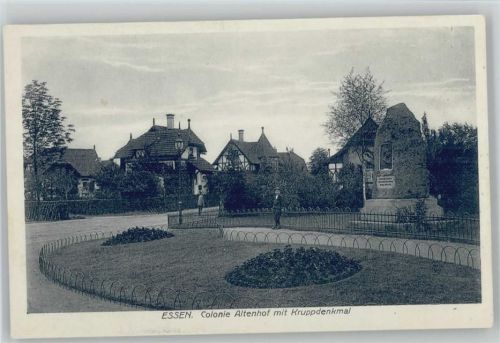 Essen Kolonie Altenhof mit Krupp Denkmal