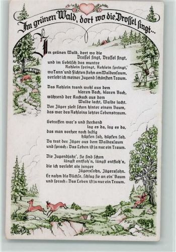 Im grünen Wald, dort wo die Drossel singt , Jäger