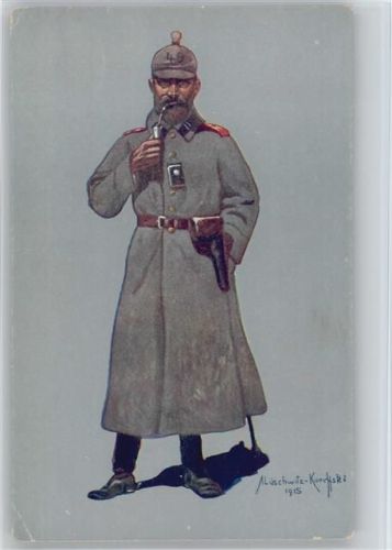 sign Alüschwitz-Kuroffski - Wachtmeister des 3. Württ. Feld Art. Reg. Nr. 49 Ulm - Rote Kreuz Wohlfahrt AK