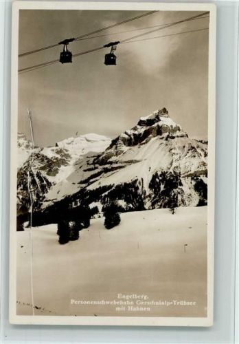 Engelberg Personenschwebebahn Gerschnialp-Trübsee mit Hahnen Winter