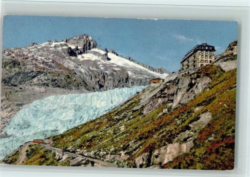 Furka Belvédère-Furkastrasse mit Rhonegletscher