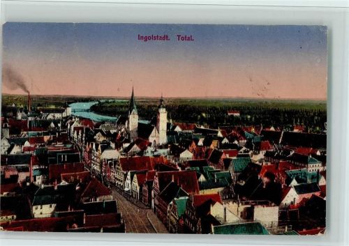 Ingolstadt 1917 Ortsansicht Feldpoststempel