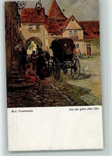 Dresdner Künstlerkarten, sign Poeschmann - Aus der guten alten Zeit Nr. 210 AK