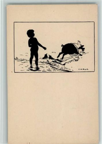 Tierschutzverein Berlin E II Nr. 44 - Wildschwein und badendes Kind