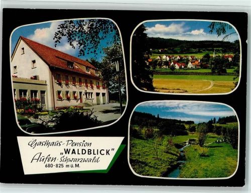 Aufen Gasthaus Pension Waldblick Ortsansicht Wiese mit Fluss