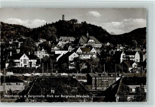 Weinheim Blick zur Burgruine Windeck