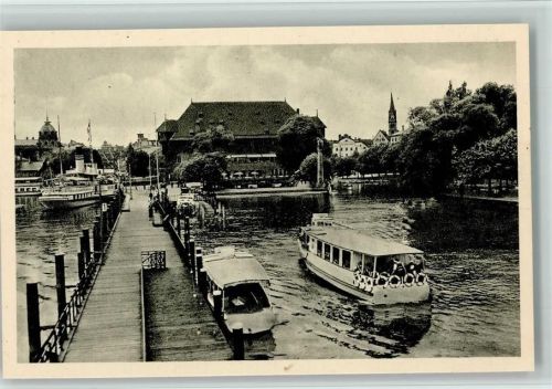 Konstanz Metz 146-439 Kupfertiefdruck - Hafen und Dampfer AK
