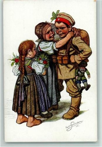 Kinder in Uniform - WK I AK Schwarzwald Trachten Nr. 11 AK