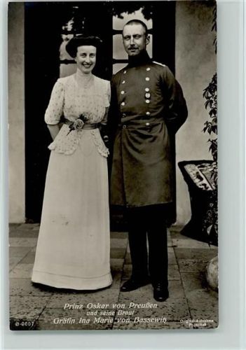 Prinz Oskar und seine Braut Foto AK