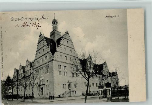 Berlin Mitte Gross-Lichterfelde Amtsgericht 1907 AK
