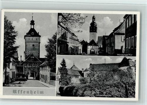 Uffenheim Ansbacher Tor Würzburger Tor Heimatmuseum 3-Bildaufnahme