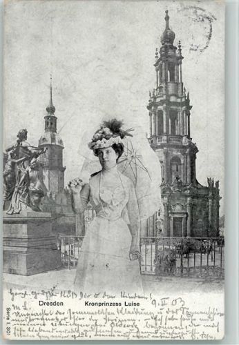 1903 Kronprinzessin Luise in Dresden Fotomontage