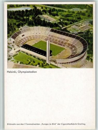 Helsinki - Olympiastadion - Werbung Zigaretten Greiling