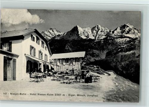 Brienz BE Niesen-Bahn Hotel Niesen-Kulm Eiger Mönch Jungfrau